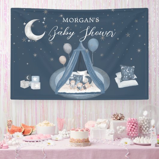 Hemelse Schattigee Beer Baby shower Spandoek (Feest)