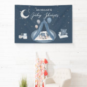 Hemelse Schattigee Beer Baby shower Spandoek (Insitu)