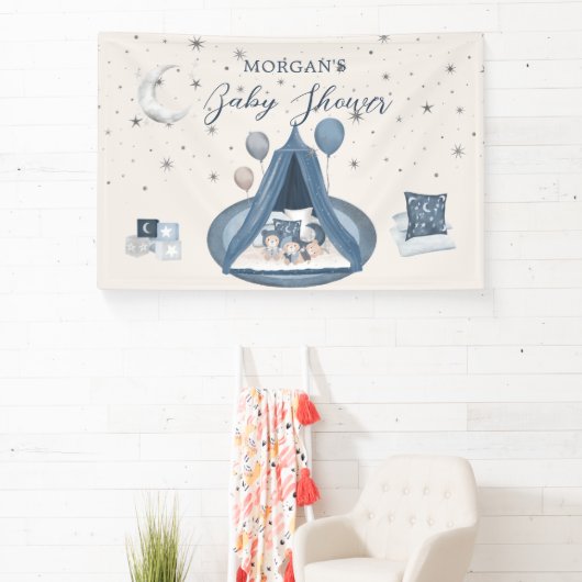 Hemelse Schattigee Beer Baby shower Spandoek (Insitu)