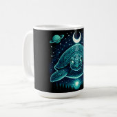 Hemelse Schildpad – Kosmische Oude Wilde Galaxy Koffiemok (Voorkant links)