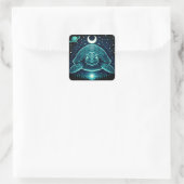 Hemelse Schildpad – Kosmische Oude Wilde Galaxy  Vierkante Sticker (Tas)