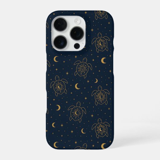 Hemelse Schildpad Nachtpatroon iPhone Hoesje (Achterkant)