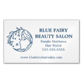 Hemelse Schoonheid Kapsalon Spa Blauw Magnetisch Visitekaartje (Voorkant)