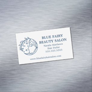 Hemelse Schoonheid Kapsalon Spa Blauw Magnetisch Visitekaartje
