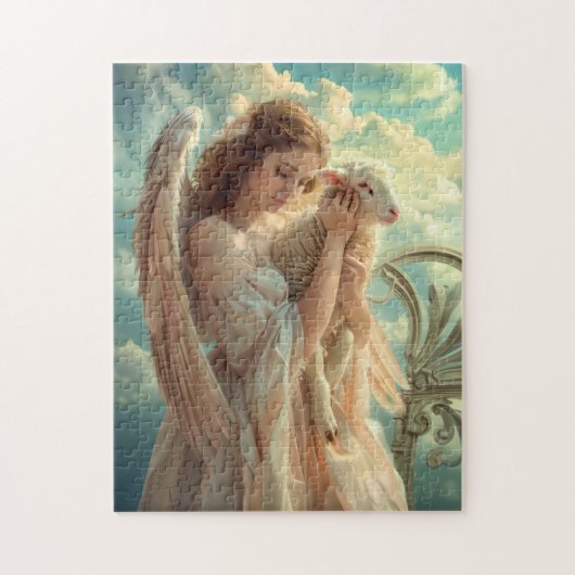 Hemelse Sereniteit Vrouwelijke Engel met Lam Legpuzzel (Verticaal)