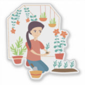 Hemelse Serie Stickers - Tuinman 1 (Voorkant)