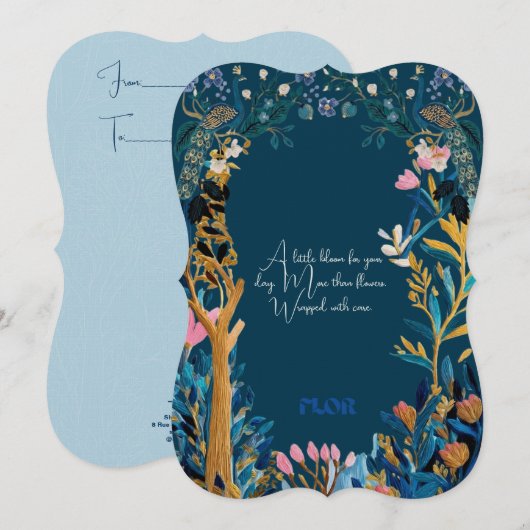 Hemelse Signature Bloemist Berichtkaart Kaart (Voorkant / Achterkant)