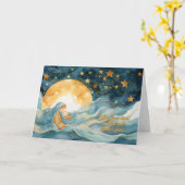 Hemelse Slaap Kerstmis Kaart (Gele Bloem)