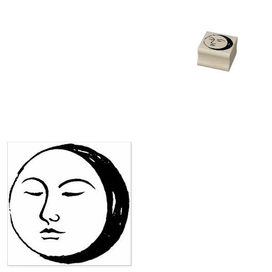    Hemelse Slaap Maan Journaling Scrapbooking Rubberstempel (Gestempeld)