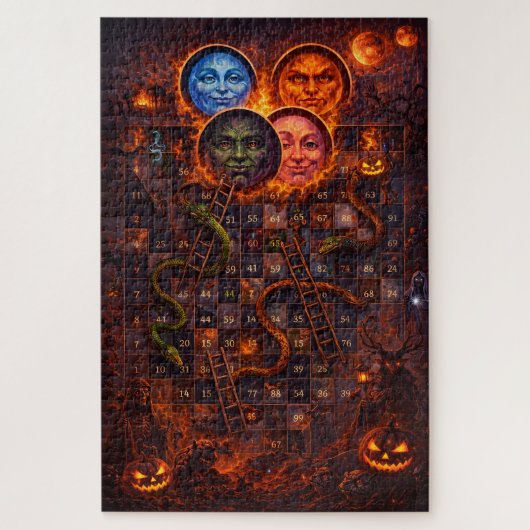 Hemelse slangen en ladders gotische fantasie 1000 legpuzzel (Verticaal)