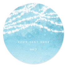 Hemelse slingerlichtjes Blauw Rustieke Favor Stick