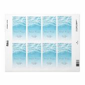 Hemelse slingerlichtjes Blauwe rustieke wijnlabel Etiket (Full Sheet)