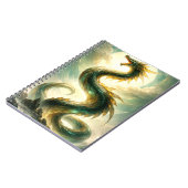 Hemelse Smaragd Draak Fantasie Kunst Notitieboek (Linkerzijde)