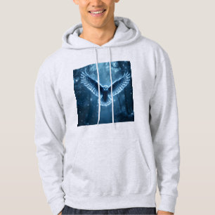 Hemelse Sneeuwuil Mysterieuze Fantasie Vogel Hoodie