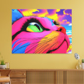 Hemelse Snorharen: De Droom van een Kat Canvas Afdruk (Insitu (Woonkamer))