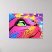 Hemelse Snorharen: De Droom van een Kat Canvas Afdruk (Voorkant)
