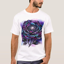 Hemelse Spiraalnevel Sterrenstelsel Roos Aangepast T-shirt