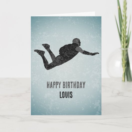 Hemelse Springen op Industrieel Metaal Look Heren Kaart (Voorkant)