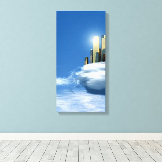 Hemelse Stad 1-3 Canvas Afdruk (Insitu (Houten vloer))