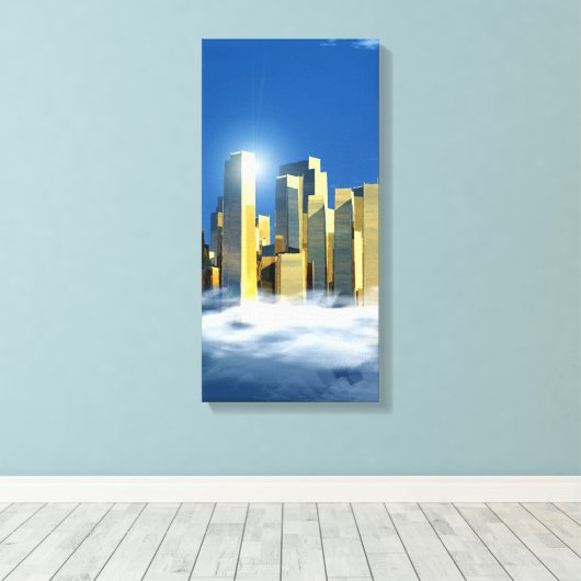 Hemelse Stad 2-3 Canvas Afdruk (Insitu (Houten vloer))