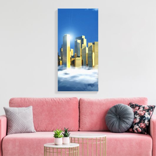 Hemelse Stad 2-3 Canvas Afdruk (Insitu (Woonkamer))