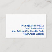 Hemelse Stappen Kruisen Kerkpastor Visitekaartjes (Achterkant)