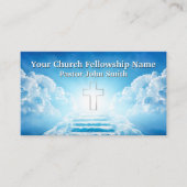 Hemelse Stappen Kruisen Kerkpastor Visitekaartjes (Voorkant)