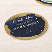 Hemelse Starnacht Sterrenbeeld Andromeda Ronde Kartonnen Onderzetter (Gebogen)