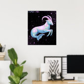 Hemelse Steenbok – Astrologie Kunst Poster (Thuiskantoor)