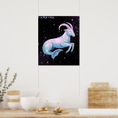 Hemelse Steenbok – Astrologie Kunst Poster (Keuken)