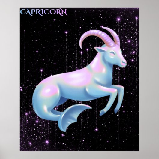 Hemelse Steenbok – Astrologie Kunst Poster (Voorkant)