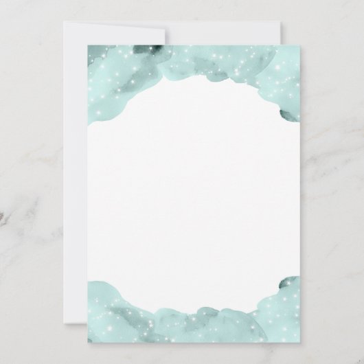 Hemelse Steenbok Astrologie Teken Baby shower Kaart (Achterkant)