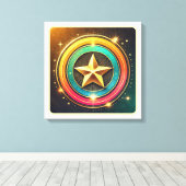 Hemelse ster gloed canvas afdruk (Insitu (Houten vloer))