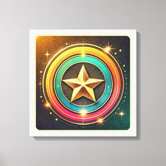 Hemelse ster gloed canvas afdruk (Voorkant)