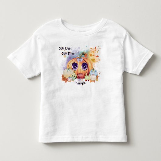 Hemelse Ster Licht Ster Heldere Pompoen Meisje's Kinder Shirts (Voorkant)