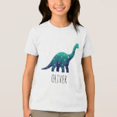 Hemelse Sterren Brachiosaurus – Magische Dinosauru Tri-Blend Shirt (Voorkant)