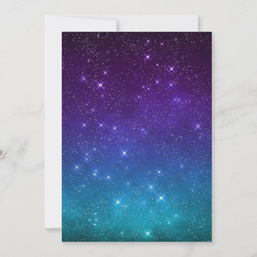 Hemelse Sterren bruiloft Kaart (Achterkant)