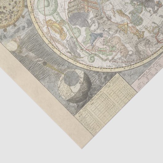 Hemelse Sterren Kaart Sterrenbeeld Sterrenbeeld St Tissuepapier (Detail)