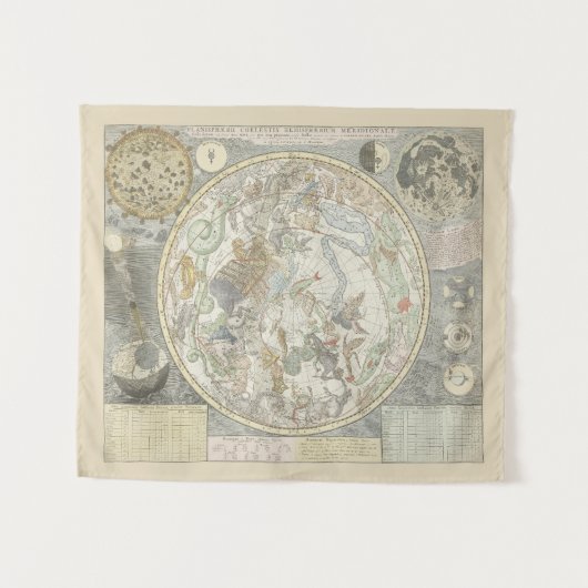 Hemelse Sterren Kaart Sterrenbeeld Sterrenbeeld St Wandkleed (Voorkant (horizontaal))