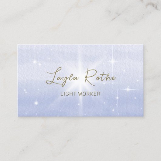 Hemelse Sterren-, Lichtwerker Visitekaartje (Voorkant)