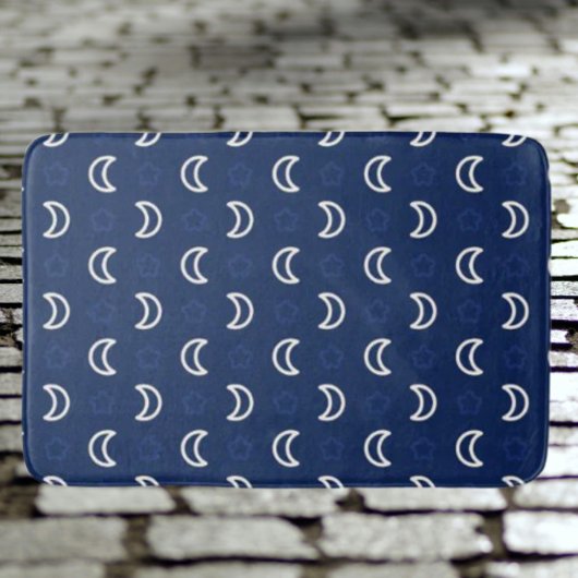 Hemelse sterren & maan badmat – marineblauw