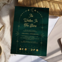 Hemelse sterren Smaragd Gouden Maan Bruidsdouche
