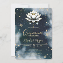 Hemelse sterren Witte Lotus Hemel Quinceanera
