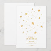Hemelse Sterrenbeeld Kerst Wit TMF26 Feestdagenkaart (Voorkant / Achterkant)