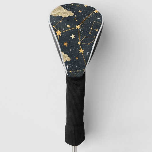 Hemelse Sterrenbeeld Patroon (2) Golfheadcover (Voorkant)