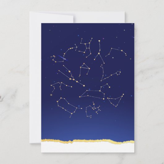 Hemelse sterrenbeelden sterrenbeeld Constellatie Kaart (Achterkant)