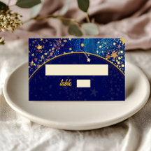 Hemelse sterrenhemel blauwe bruiloft