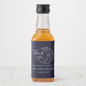 Hemelse Sterrenhemel en Gouden Maan Huwelijksthema Likeurfles Etiket (Voorkant)