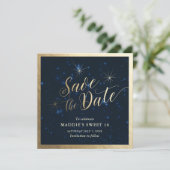 Hemelse sterrenhemel Save the Date kaart (Staand voorkant)