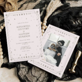 Hemelse Sterrennacht Foto Bruiloft Kaart